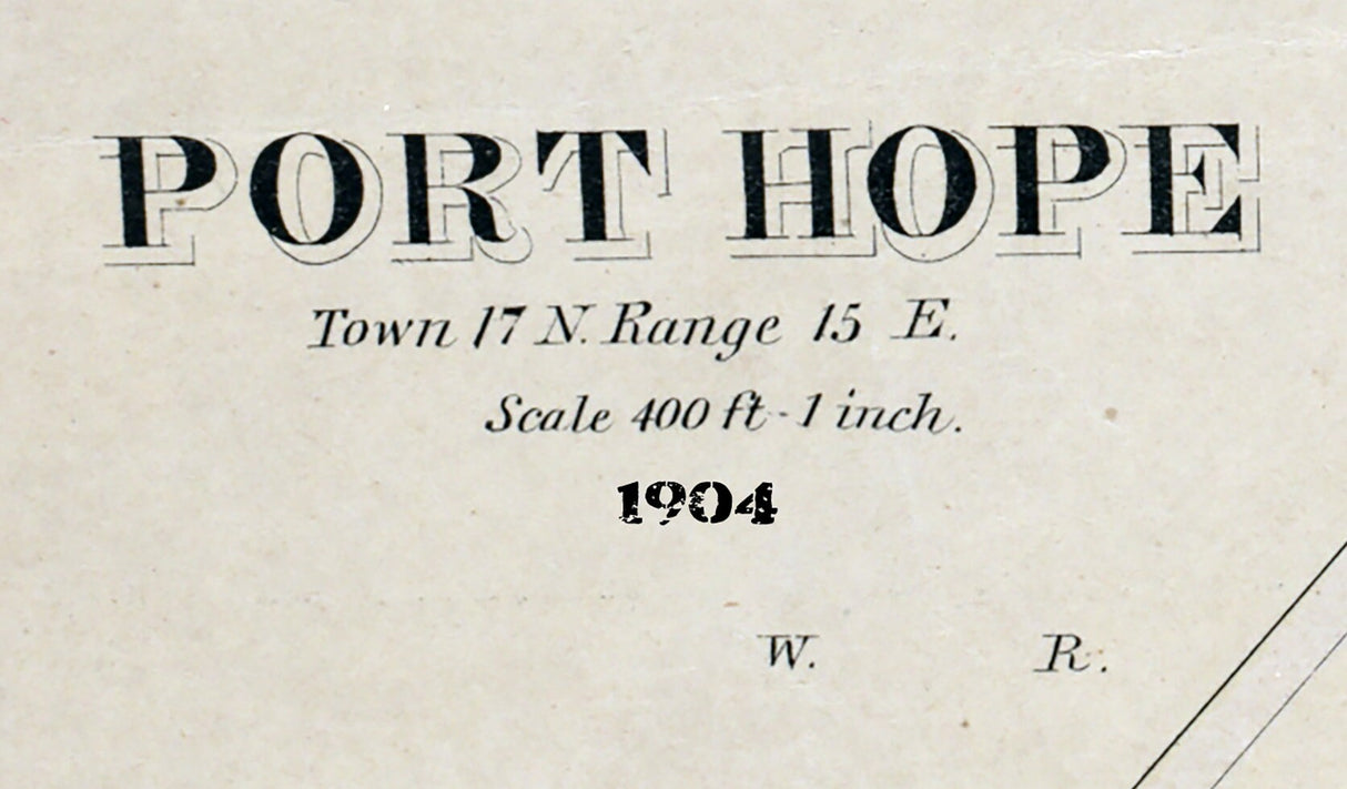 1904 Map of Port Hope Huron County Michigan