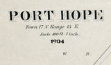 1904 Map of Port Hope Huron County Michigan