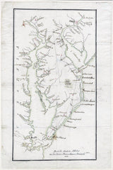 1775 Map of the Delaware Bay and Chesapeake Bay
