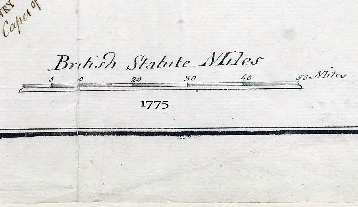 1775 Map of the Delaware Bay and Chesapeake Bay