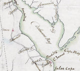1775 Map of the Delaware Bay and Chesapeake Bay
