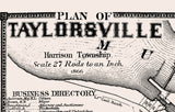 1866 Map of Taylorsville Muskingum County Ohio