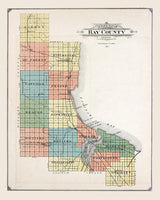 1916 Map of Bay County Michigan