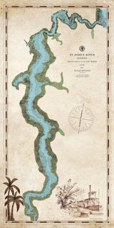 1884 Map of the Saint Johns River Florida