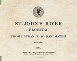 1884 Map of the Saint Johns River Florida