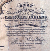 1831 Map of Cherokee Indian Lands in Georgia