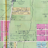 1870 Map of Paris Edgar County Ohio