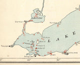 1894 Map of Great Lakes Wreck Locations