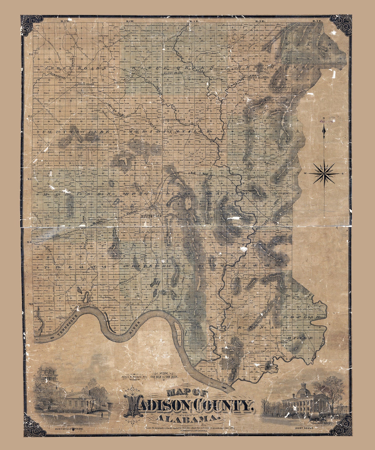 1875 Map of Madison County Alabama