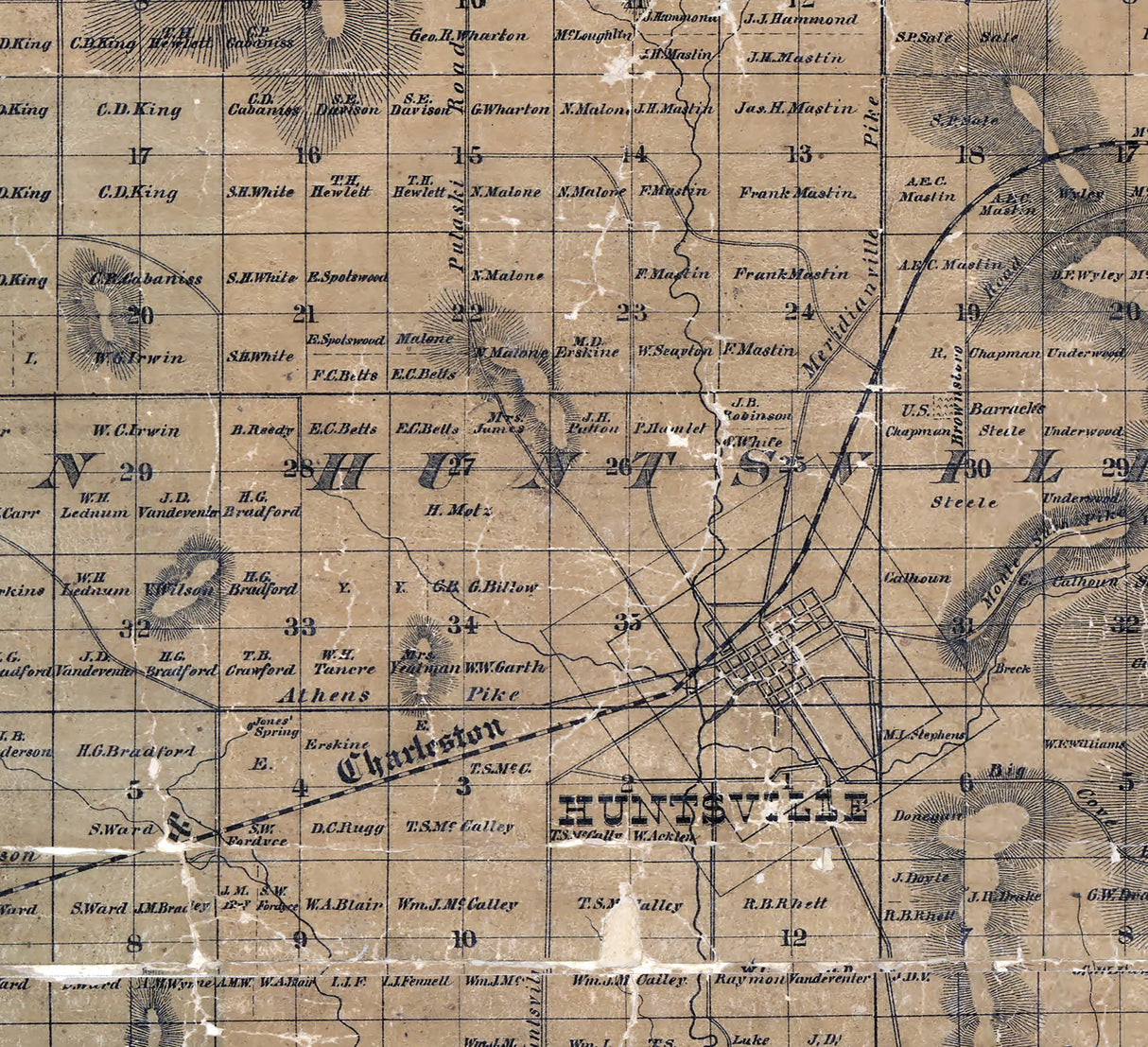 1875 Map of Madison County Alabama