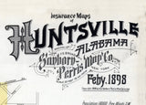 1898 Town Map of Huntsville Madison County Alabama