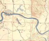 1951 Topo Map of Ben Lomond Arkansas Paraloma Brownstown