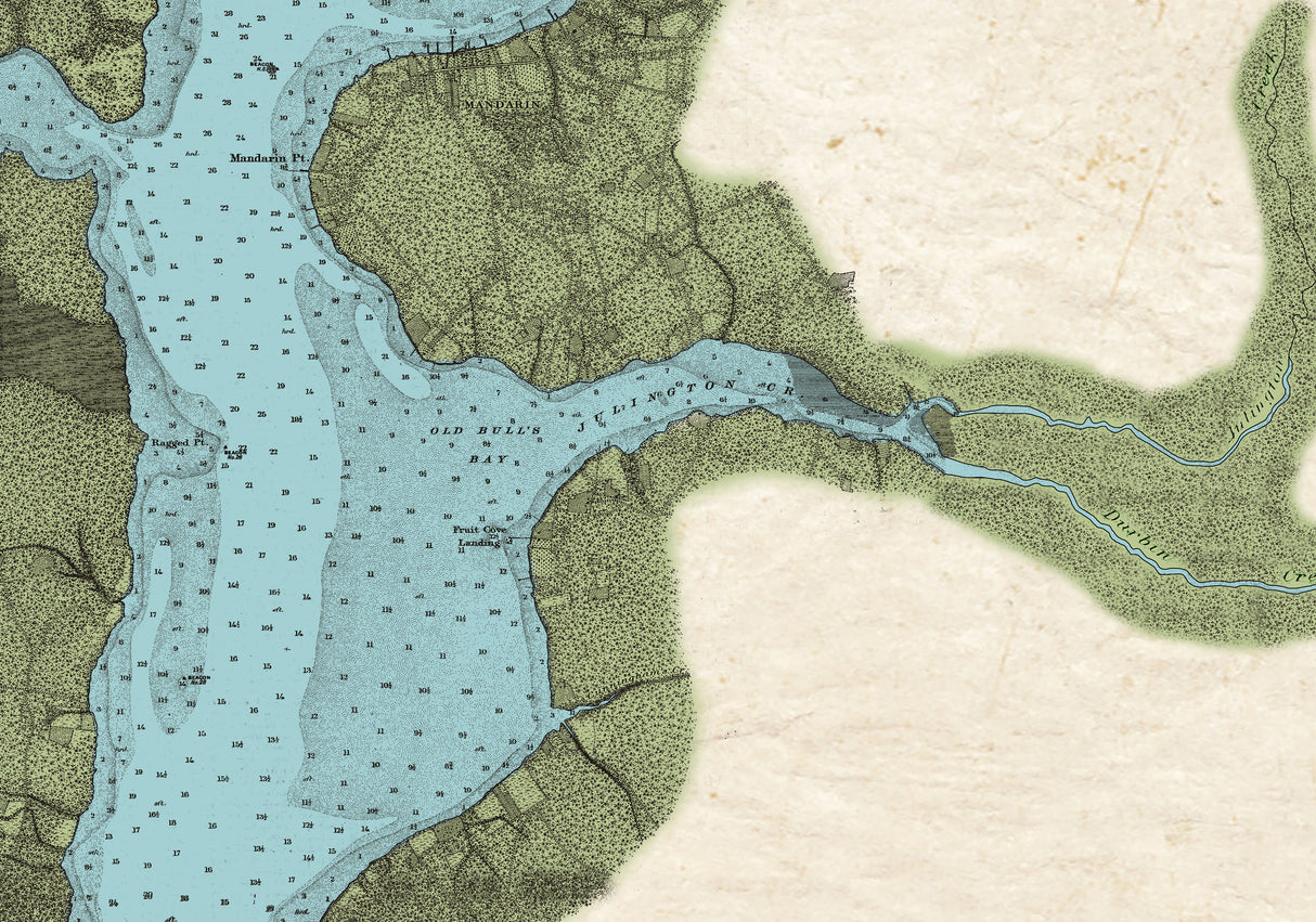 1884 Map of the Saint Johns River Florida