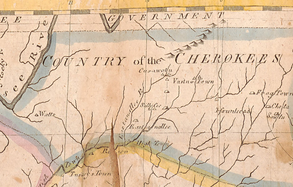 1831 Map of Southern Georgia Showing Indian Lands