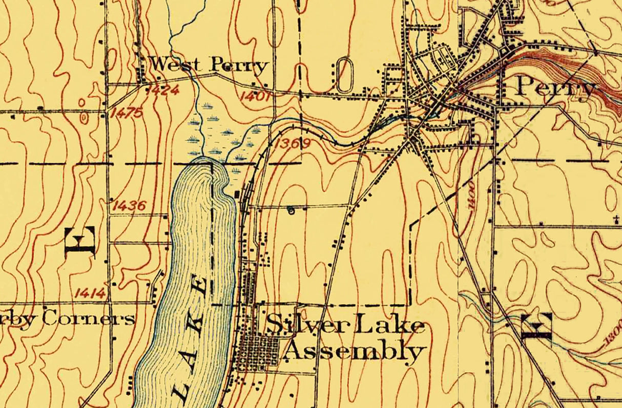 1905 Map of Silver Lake New York