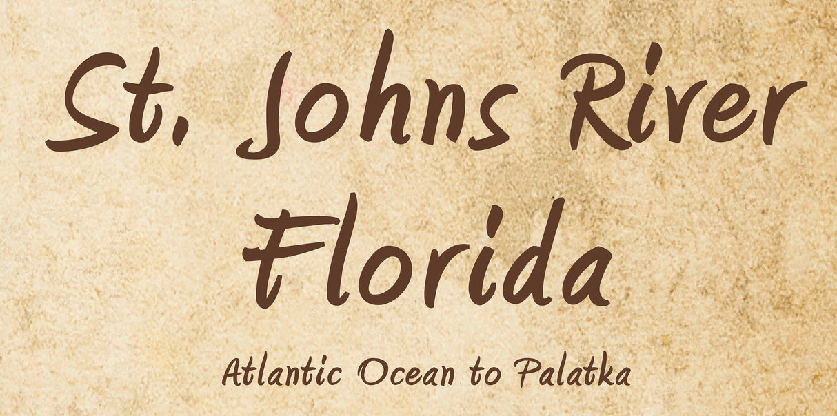 Map of the Saint Johns River to Palatka Florida