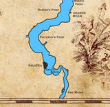 Map of the Saint Johns River to Palatka Florida