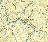 1894 Topo Map of Asheville North Carolina Quadrangle