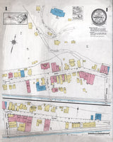 1924 Town Map of Marshall Madison County North Carolina