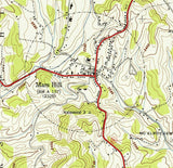 1945 Topo Map of Mars Hill North Carolina