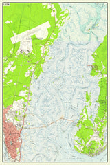 1956 Topo Map of Brunswick Georgia and Glynco Naval Air Station