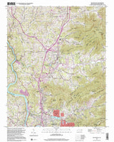 1997 Topo Map of Weaverville North Carolina