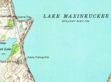 1962 Map of Lake Maxinkuckee Indiana