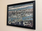 1920s Aerial Panorama of Saint Augustine Florida Colorized Framed