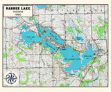 1980 Map of Barbee Lake Indiana