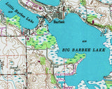 1980 Map of Barbee Lake Indiana