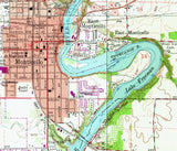 1980 Map of Lake Freeman Indiana