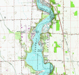 1980 Map of Lake Freeman Indiana