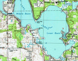 1980 Map of Lake James Indiana