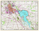 1980 Map of Lake Manitou Indiana