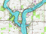 1980 Map of Lake Shafer Indiana