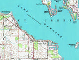 1980 Map of Lake Wawasee Indiana