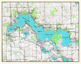 1980 Map of Tippecanoe Lake Indiana