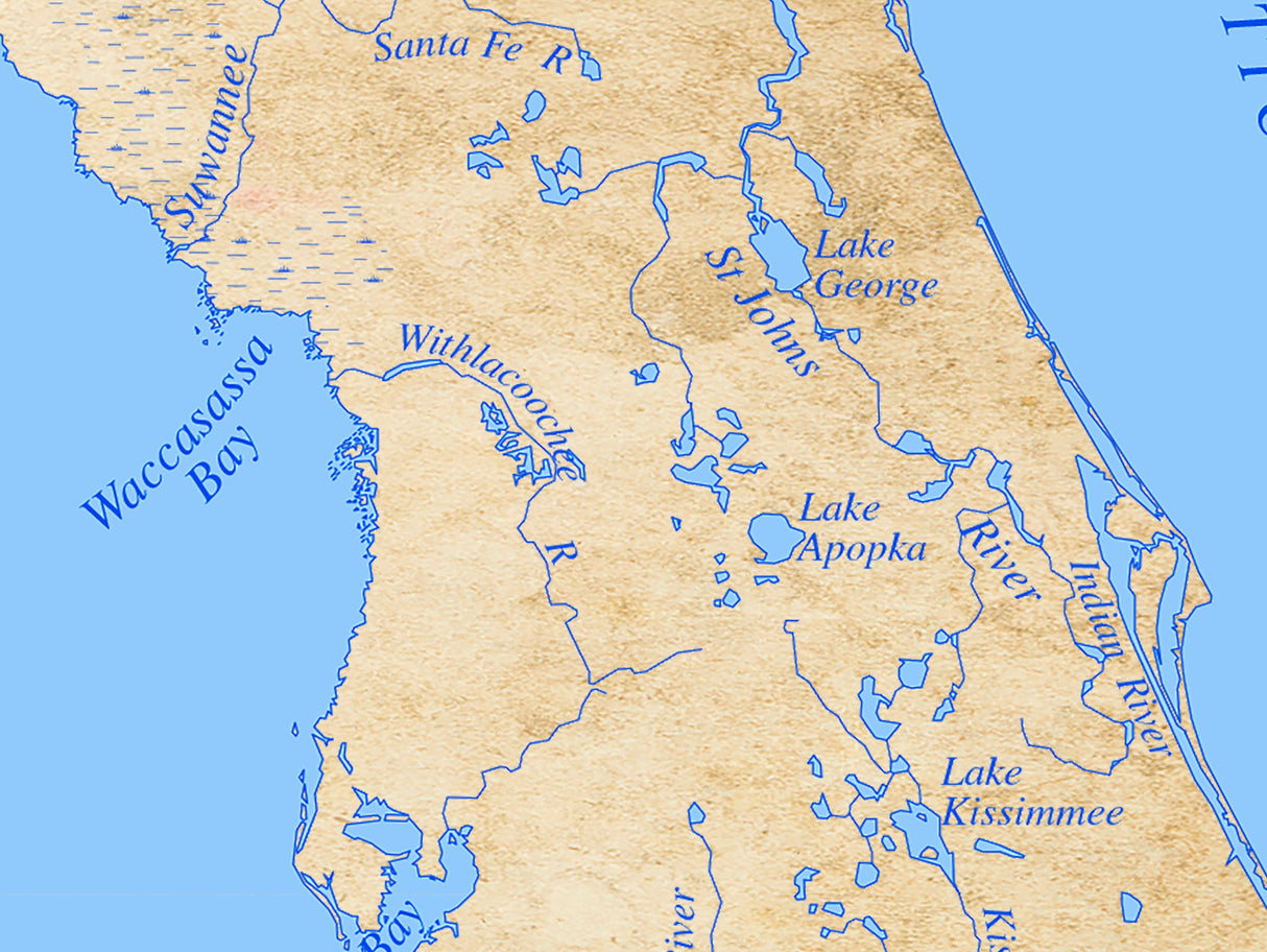 Florida Rivers and Lakes Map