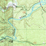 1980 Map of Lake Adger Polk County North Carolina