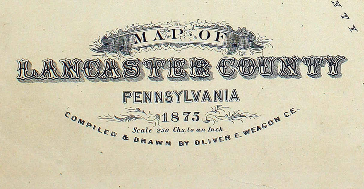 1875 Map of Lancaster County Pennsylvania
