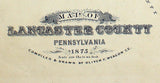 1875 Map of Lancaster County Pennsylvania