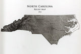 1912 North Carolina Relief Map