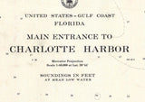 1961 Nautical Chart of Entrance to Charlotte Harbor Florida