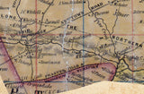 1850 Map of Northampton Township Bucks County Pennsylvania