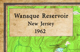 1962 Map of Wanaque Reservoir New Jersey