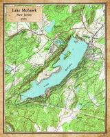 1971 Map of Lake Mohawk Sussex County New Jersey