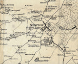 1860 Map of Newton Township Sussex County New Jersey