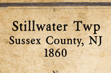 1860 Map of Stillwater Township Sussex County New Jersey