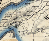 1860 Map of Wallpack Township Sussex County New Jersey