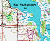 1980 Map of Webster Lake Indiana